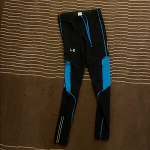 Under Armour Black Pants with Blue Trim